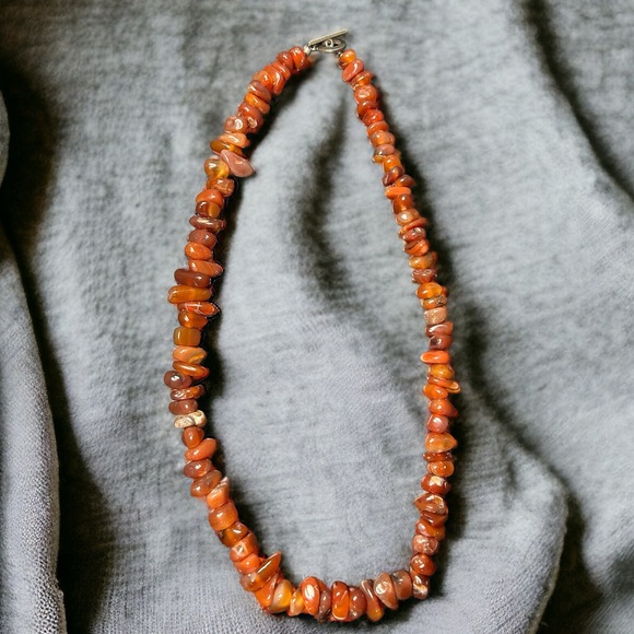 Jewelry - Chunky Handmade Red Agate Necklace